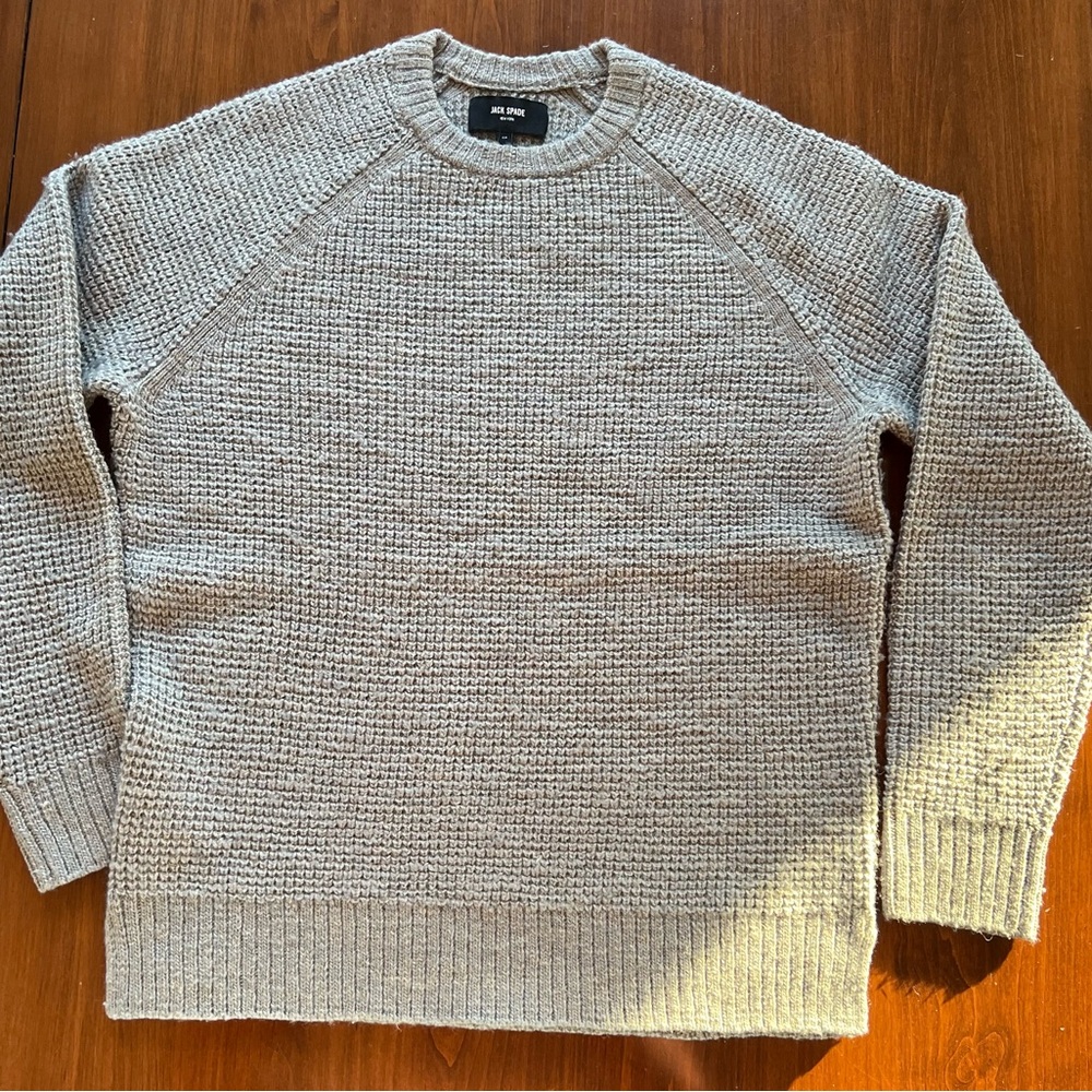 Jack Spade Crewneck Sweater in Light Grey Size Small - Picture 6 of 8